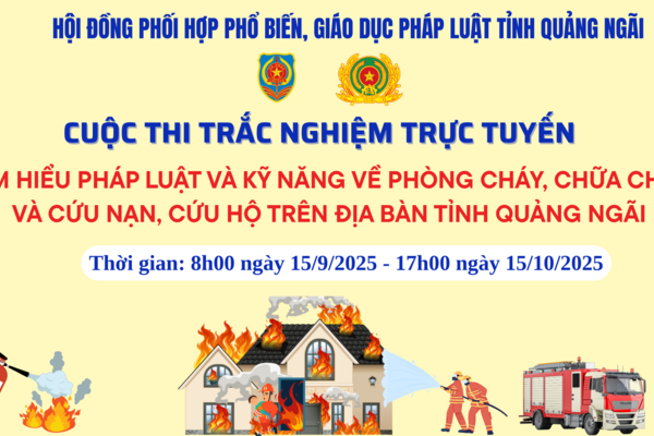 Cuộc thi trực tuyến tìm hiểu pháp luật và kỹ năng phòng cháy, chữa cháy và cứu hộ, cứu nạn